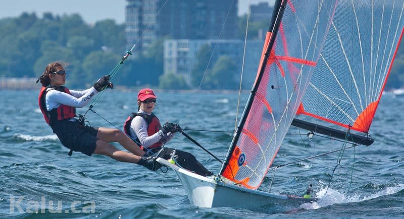 Katherine McEwen, right, sails with partner Linor Berezin. PHOTO: Linor Berezin