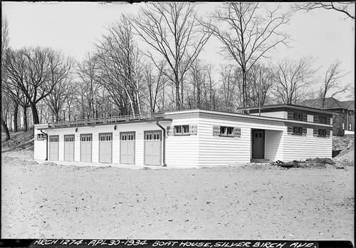 Silver Birch boathouse, 1934