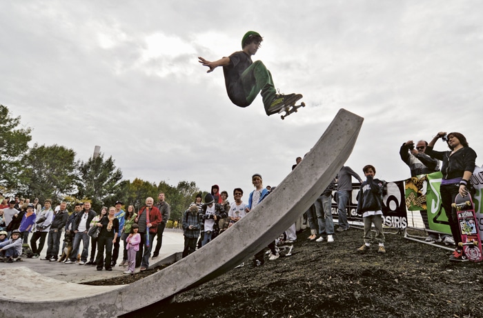 The Beach Skatepark opened at the corner of Lakeshore and Coxwell after years of petitioning and fundraising by local skaters and their parents. BEACH METRO NEWS FILE PHOTO: Jon Muldoon